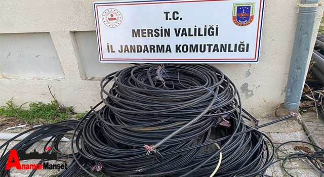 Bozyazı'da Kablo Hırsızlarını Jandarma Enseledi !