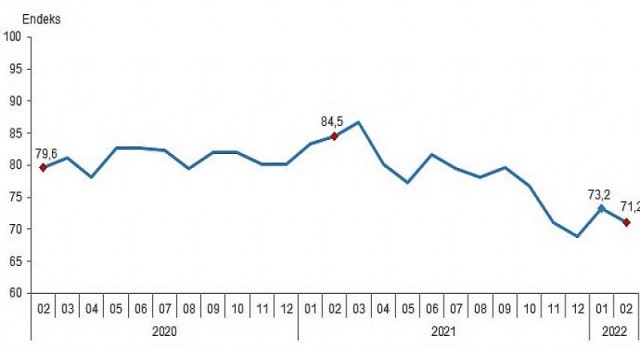 Tüketici Güven Endeksi, Şubat 2022