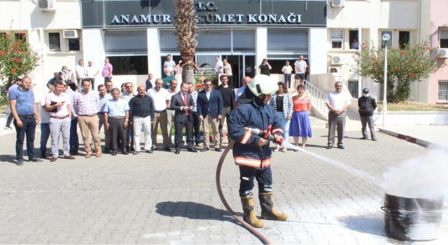 Anamur'da Yangın Tatbikatı ve Eğitimi Verildi