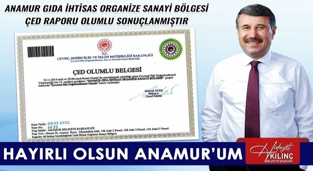 Başkan Kılınç'tan Anamur’a Organize Sanayi Bölgesi Müjdesi