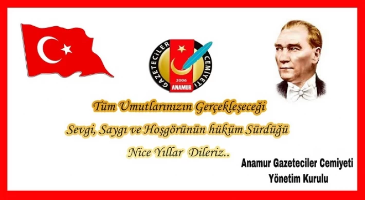 Anamur Gazeteciler Cemiyeti (AGC) ; Yeni Yılınız Kutlu Olsun