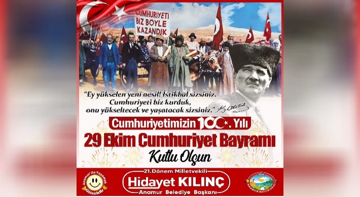 Başkan Kılınç'tan 29 Ekim Cumhuriyet Bayramı Mesajı