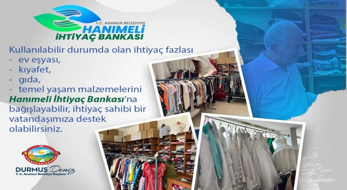 Başkan Deniz, Hanımeli İhtiyaç Bankasına Bağış ve Destek Çağrısında Bulundu