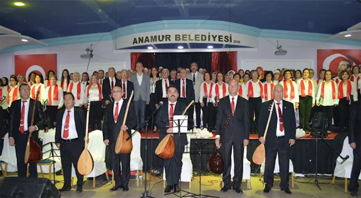 Anamur Belediye Türk Halk Müziği Korosu’ndan Muhteşem Konser