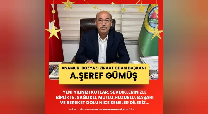 Ziraat Odası Başkanı Şeref Gümüş Yeni Yılınızı Kutlar