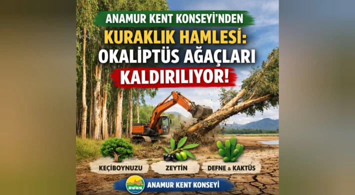 Anamur Kent Konseyi Kuraklıkla Mücadele Başlatıyor,Okaliptüs Ağaçlarına Karşı Karar