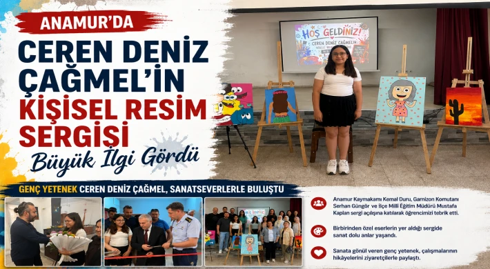 Anamur’da Ceren Deniz Çağmel’in Kişisel Resim Sergisi Büyük İlgi Gördü