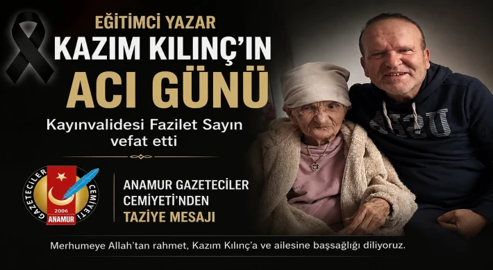 Anamur Gazeteciler Cemiyeti’nden Taziye Mesajı