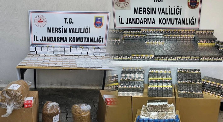 Jandarmadan Bozyazı ve Tarsus'ta Kaçak Makaron Operasyonu
