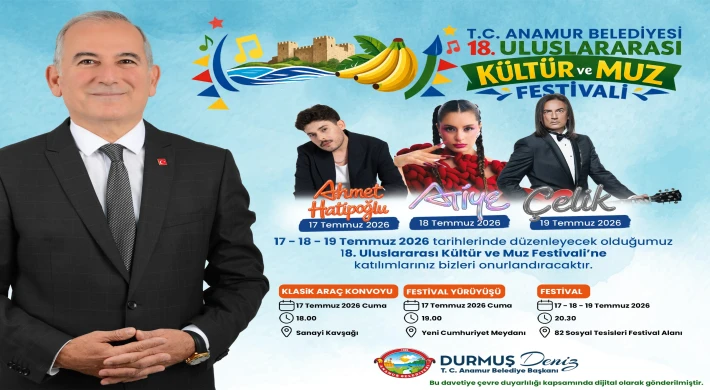 Anamur 18. Uluslararası Kültür ve Muz Festivali İçin Geri Sayım Başladı