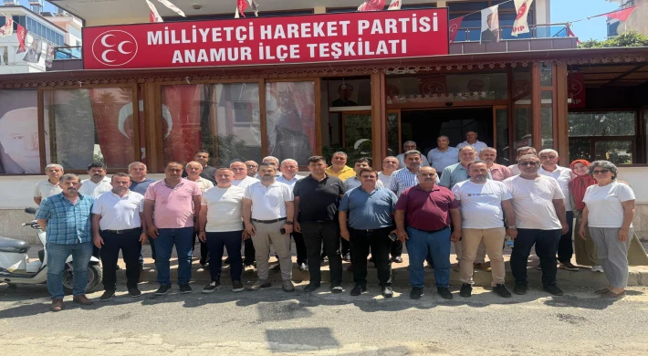 Anamur Muhtarlarından MHP Anamur İlçe Başkanı Mehmet Yayla'ya Hayırlı Olsun Ziyareti