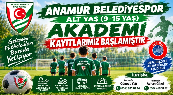 Anamur Belediyespor Alt Yaş Akademisi’nde Kayıtlar Başladı