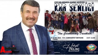 Başkan Kılınç; Haydi Çocuklar Kar Topu Oynamaya