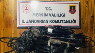 Kablo hırsızları Jandarmadan Kaçamadı