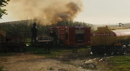 Anamur'da Sazlıkta Yangın Çıktı