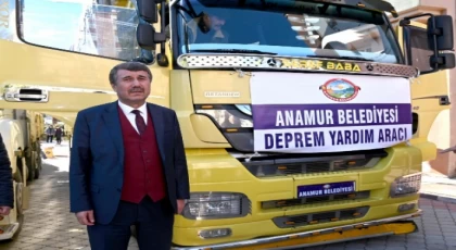 Anamur Belediyesi Deprem Bölgelerine Çıkarma Yaptı