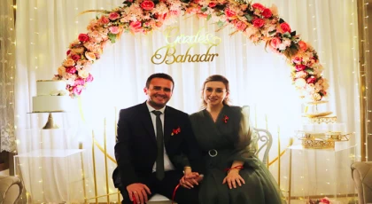 Başkan Özdemir'in Mutlu Günü, Bahadır ve Gözde Evliliğe ilk Adımı Attı
