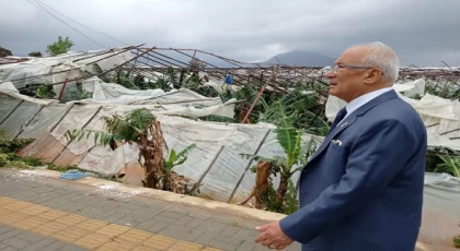 Kocamaz,Hortum’da Zarar Gören Seraları Gezdi, Üreticilere  Geçmiş oldun Dileğinde Bulundu