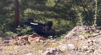 Anamur Yayla Yolu, Koca Dönme Mevkiinde Trafik Kazası