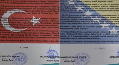 Anamur Belediyesi İle Bosna Hersek Konjiç Belediyesi Arasında Kardeşlik Protokolü