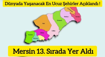 Dünyada Yaşanacak En Ucuz Şehirler Açıklandı ! Mersin 13. Sırada Yer Aldı