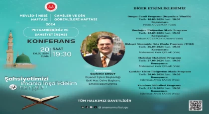 Anamur’da Mevlid-i Nebi Haftası Konferansa Davet !