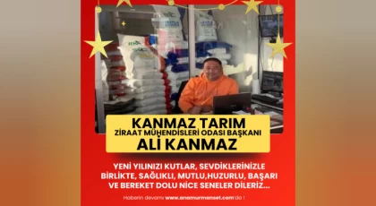 Ziraat Mühendisleri Odası Başkanı Ali Kanmaz Yeni Yılınızı Kutlar