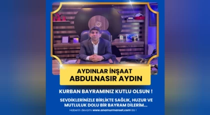 Aydınlar İnşaat - Abdulnasır Aydın Kurban Bayramınızı Kutlar