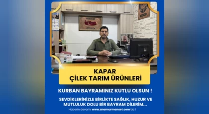 Kapar Çilek Tarım Ürünleri Kurban Bayramı Kutlar