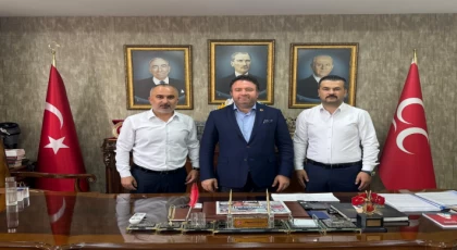 MHP Anamur İlçe Başkanı Mehmet Yayla ve Mecli Üyesi Orhun Yıldız’dan MHP İl Başkanı Ömer Gürsoy’a Ziyaret