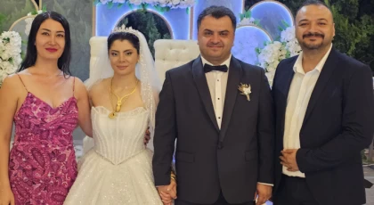 Çevre Mühendisi Recep Kurtkaya, Nazmi & Burcu Çiftinin Mutlu Gününe Ortak Oldu