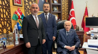 MHP Anamur İlçe Başkanı Yayla ve Mersin Büyükşehir Meclis Üyesi Yıldız'dan Devlet Bahçeli’ye Ziyaret