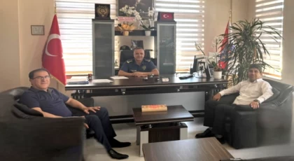 Müteahhitler Derneği Başkanı Abdulnasır Aydından, Emniyet Müdürü Özer’e Ziyaret