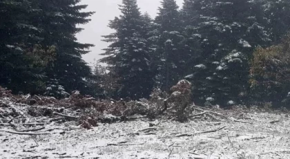 Karabük’e Mevsimin İlk Karı Düştü