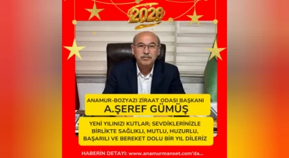 Anamur Bozyazı Ziraat Odası Başkanı Gümüş’ten Yeni Yıl Mesajı