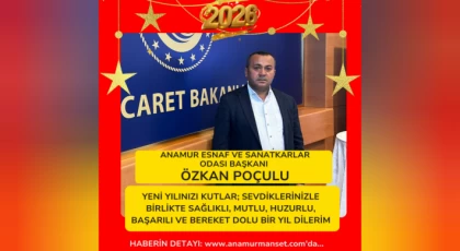 Anamur Esnaf ve Sanatkarlar Odası’ndan Yeni Yıl Mesajı