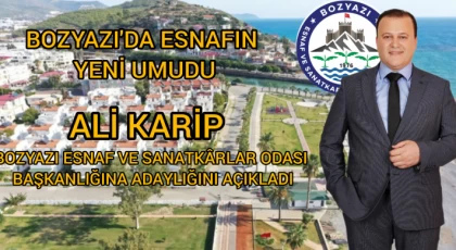 Bozyazı’da Esnafın Yeni Umudu: Ali Karip, Bozyazı Esnaf ve Sanatkârlar Odası Başkanlığı’na Adaylığını Açıkladı