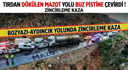 Bozyazı-Aydıncık Yolunda Zincirleme Kaza: Tırdan Dökülen Mazot Yolu Buz Pistine Çevirdi!