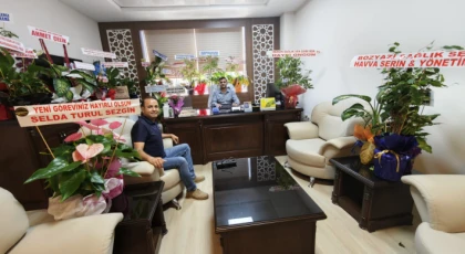 Gazeteci Özcan Günger’den Anamur Devlet Hastanesi Müdürü Yunus Türkay’a Ziyaret