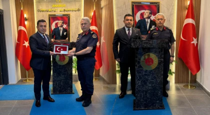 Mersin İl Jandarma Komutanı Tuğgeneral Şinasi Güçlü’den Anamur Cumhuriyet Başsavcılığına Ziyaret